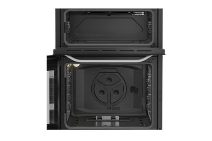 Hotpoint 60cm Double Oven Gas Cooker with Glass Lid | HTG6GDCW | White