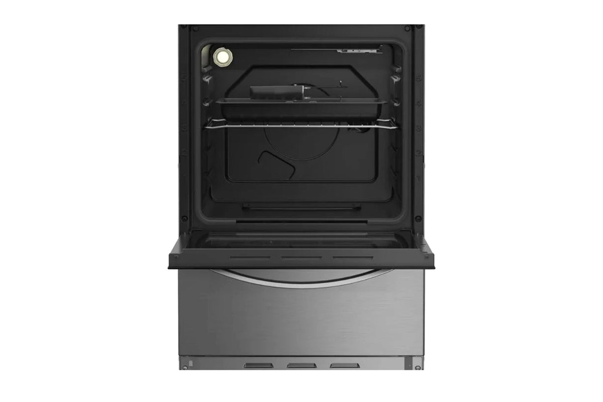 Indesit 50cm Freestanding Duel Fuel Single Cooker with Oven | I5G3PMX | Stainless Steel