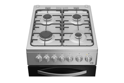 Indesit 50cm Freestanding Duel Fuel Single Cooker with Oven | I5G3PMX | Stainless Steel