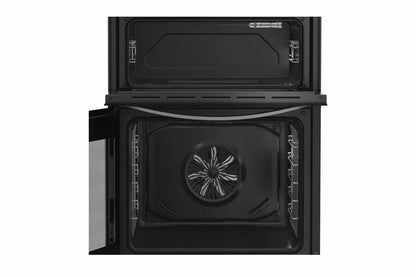 Indesit 60cm Freestanding Double Electric Cooker with Ceramic Hob | IDE6VDCS1
