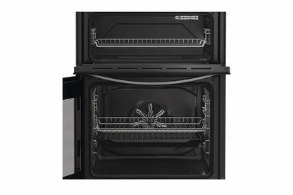 Indesit 60cm Freestanding Double Electric Cooker with Ceramic Hob | IDE6VDCS1