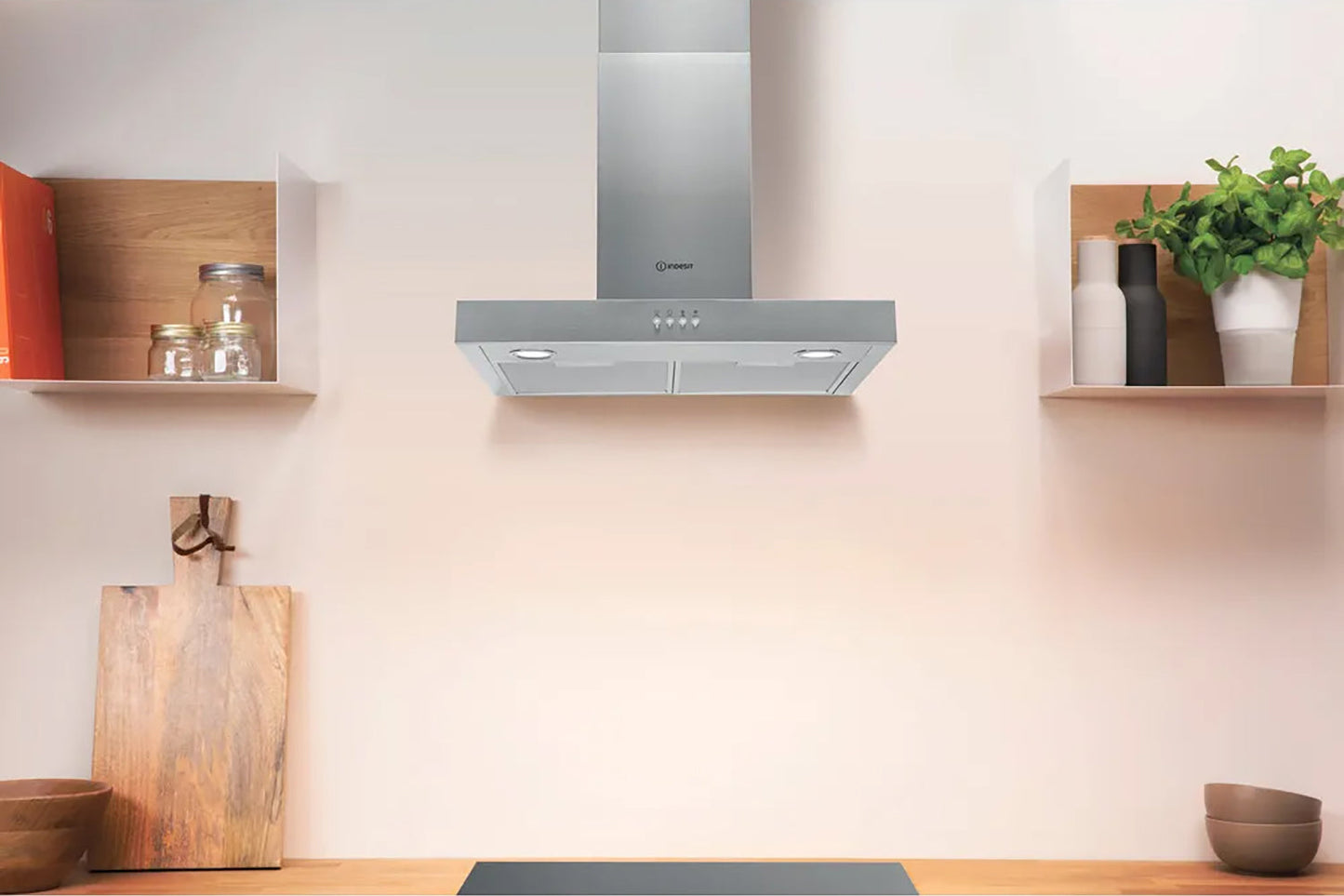 Indesit 60cm Wall Mounted Cooker Hood | IHBS65LMX