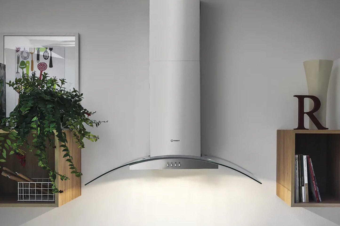 Indesit 60cm Wall Mounted Cooker Hood | IHGC65LMX