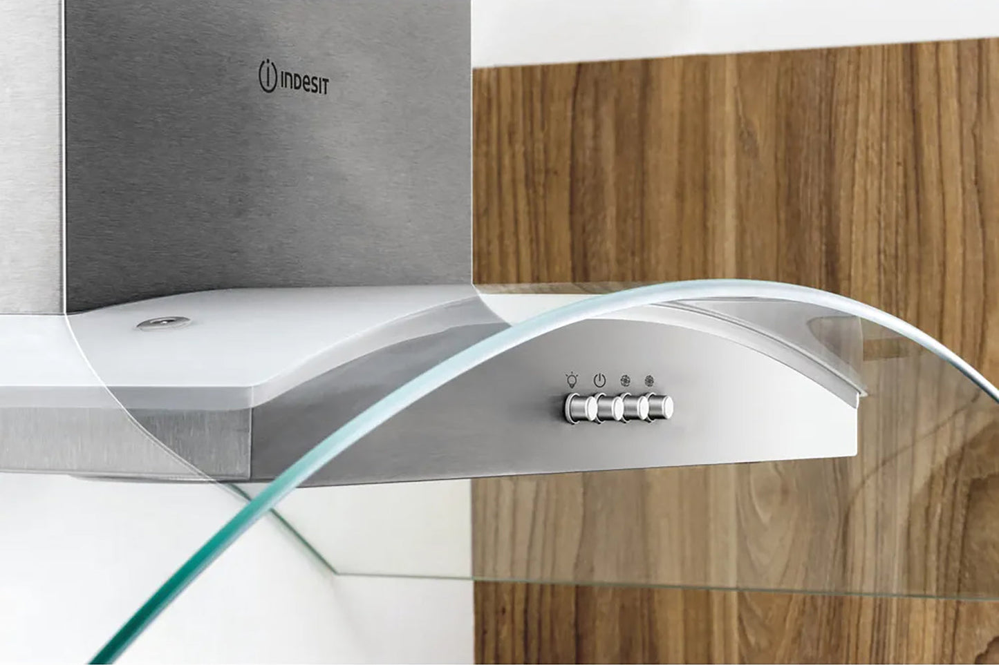 Indesit 60cm Wall Mounted Cooker Hood | IHGC65LMX