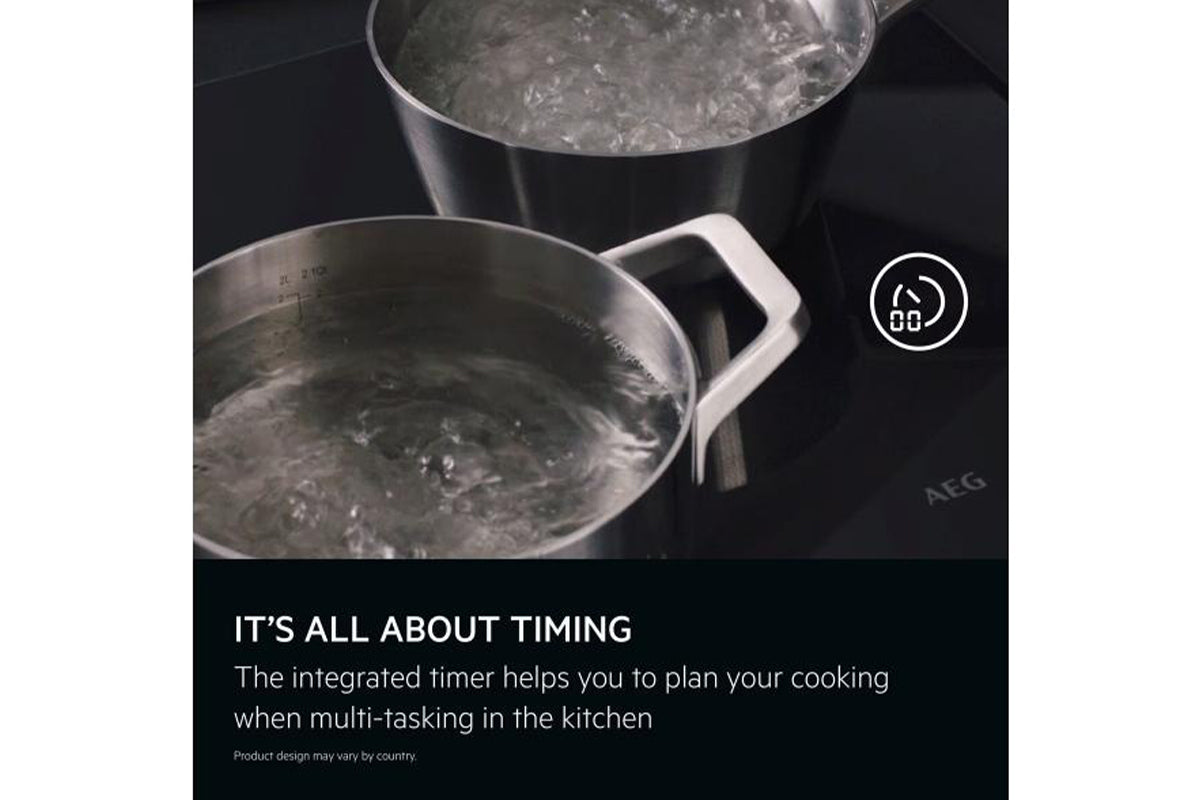 AEG 5000 Series 80cm 4 Zone Induction Hob | IKX84401CB | Black