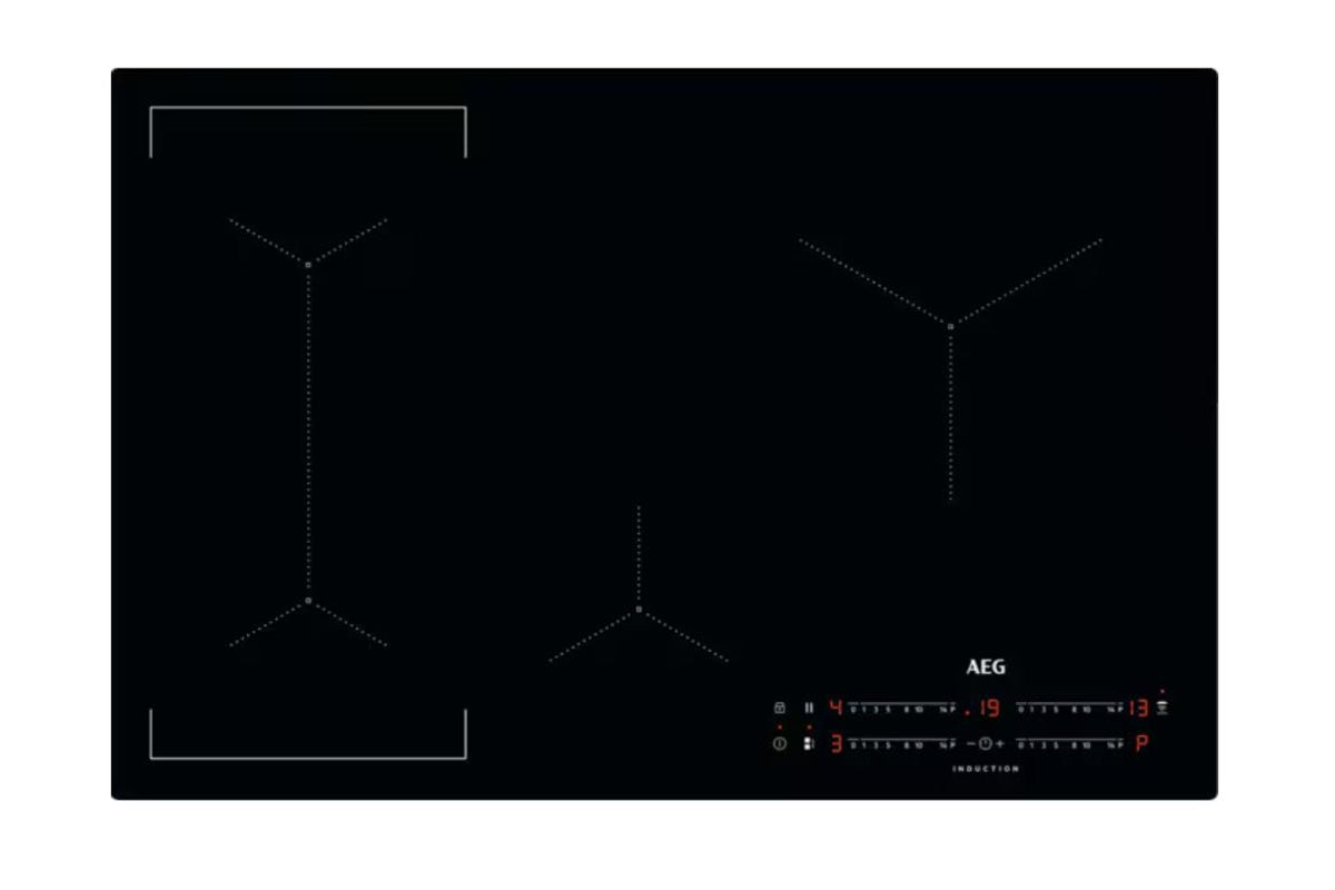 AEG 6000 Series 80cm 4 Zone Induction Hob | IKX84443CB | Black