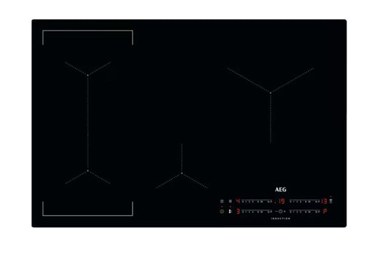 AEG 6000 Series 80cm 4 Zone Induction Hob | IKX84443CB | Black