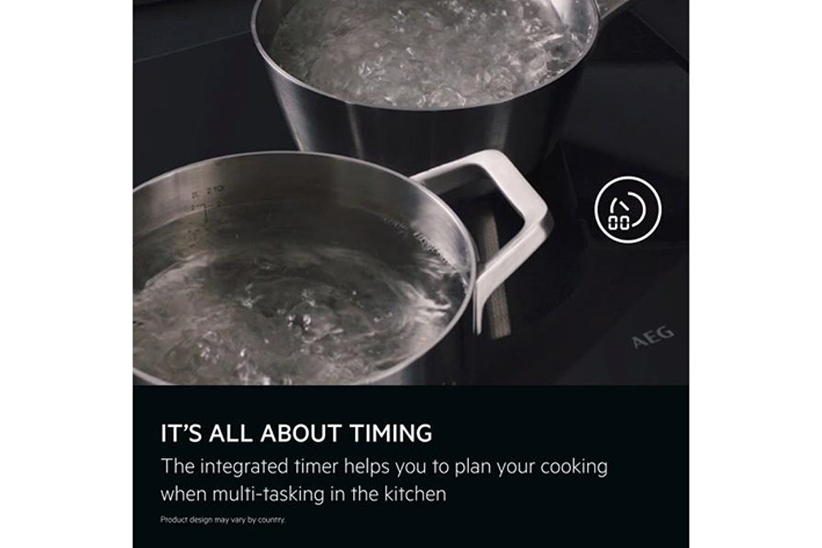 AEG 6000 Series 80cm 4 Zone Induction Hob | IKX84443CB | Black