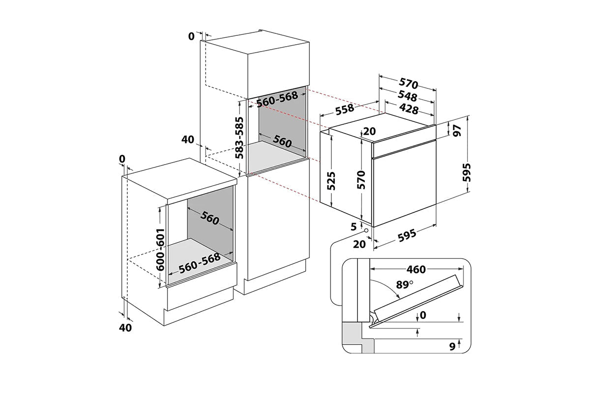 Indesit Built-in Electric Single Oven | IO232HBUK