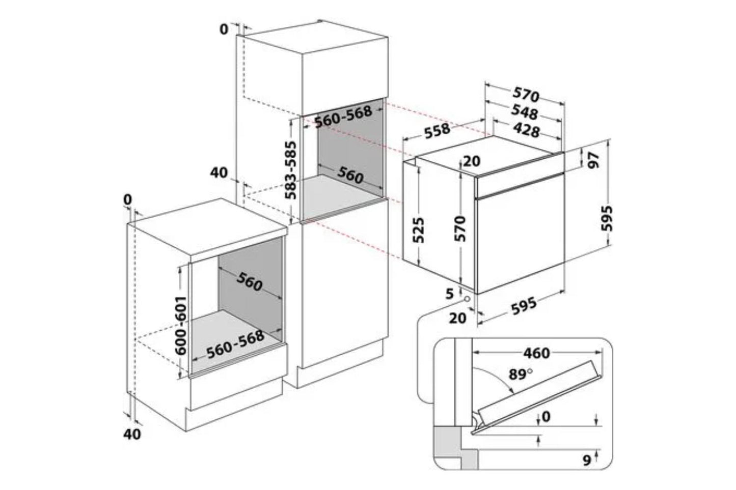 Indesit Built-in Single Fan Oven | IO233XUK | Inox