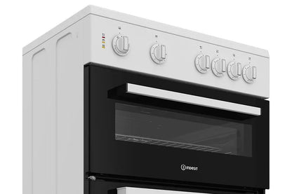 Indesit 60cm Freestanding Double Oven Electric Cooker | IT60V9KMW/UK | White