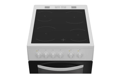 Indesit 50cm Freestanding Electric Twin Cooker with Ceramic Hob | ITE5VMW | White