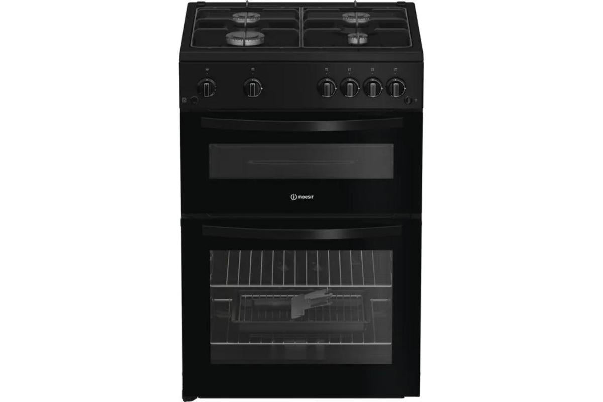 Indesit 60 cm Built-in Gas Twin Range Cooker | ITG6GB | Black