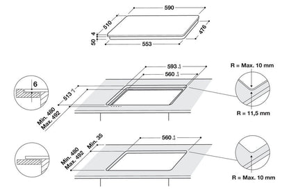 Whirlpool 60cm Built-in Induction Hob | WSQ2160NE