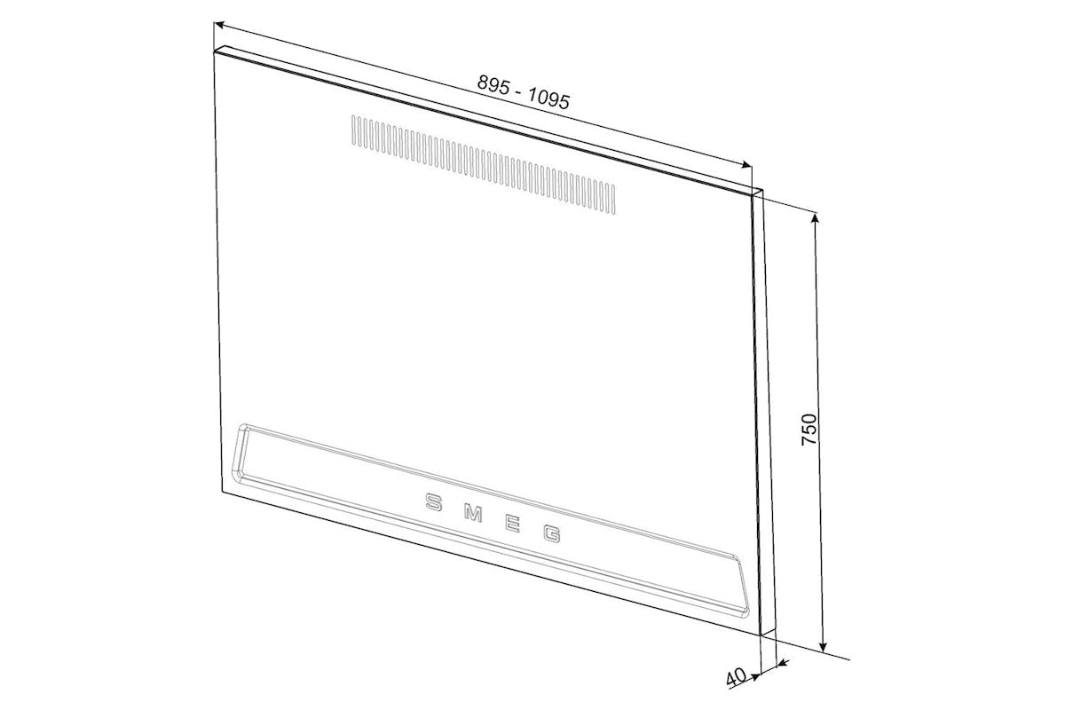 Smeg 110cm Splashback | Black