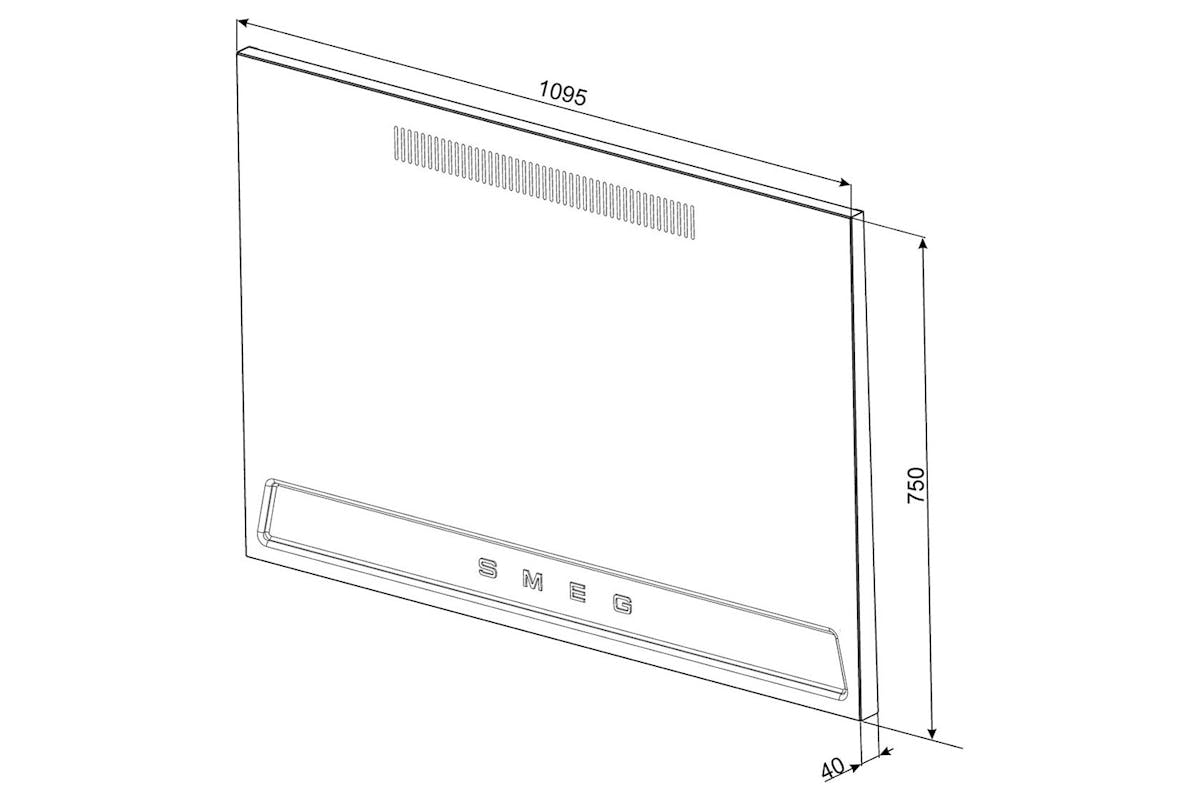 Smeg 110cm Splashback | Black