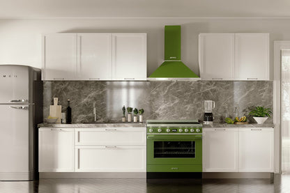Smeg 90cm Chimney Hood | KPF9OG | Olive Green