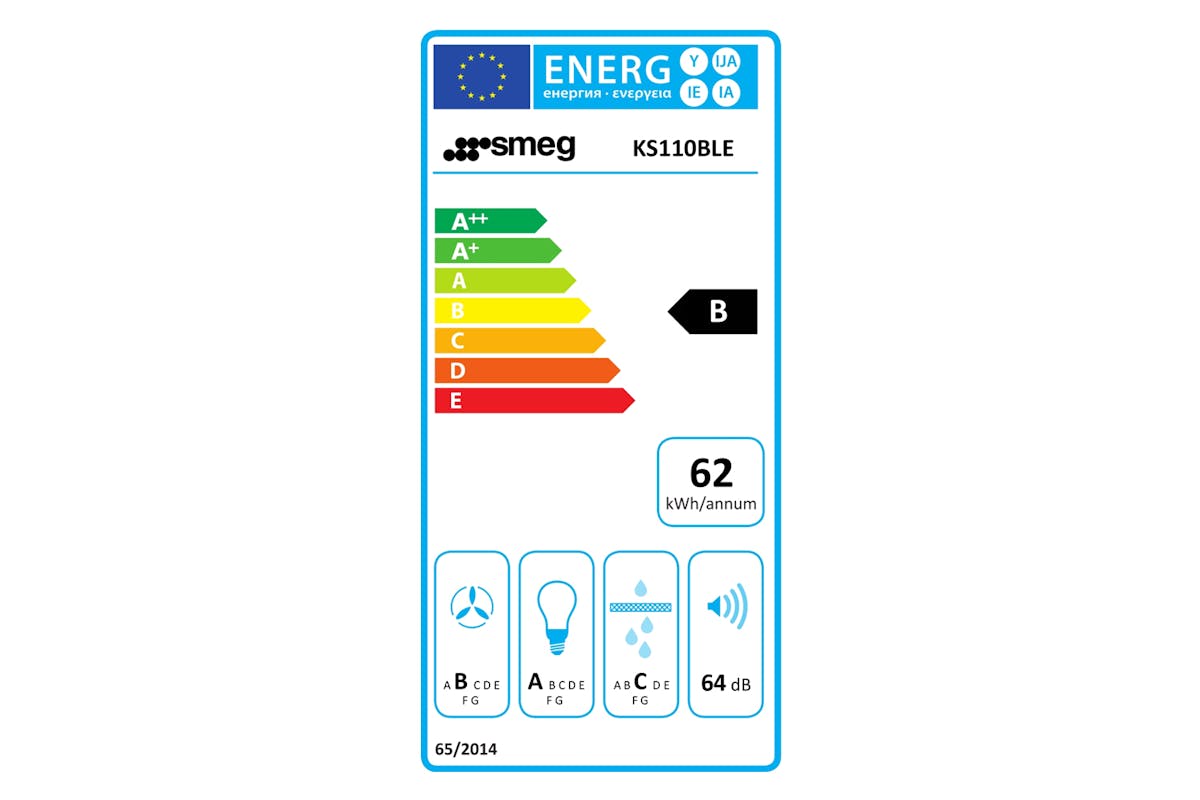 Smeg Symphony 110cm Chimney Cooker Hood | KS110BLE | Black