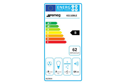Smeg Symphony 110cm Chimney Cooker Hood | KS110BLE | Black