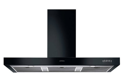 Smeg Symphony 110cm Chimney Cooker Hood | KS110BLE | Black