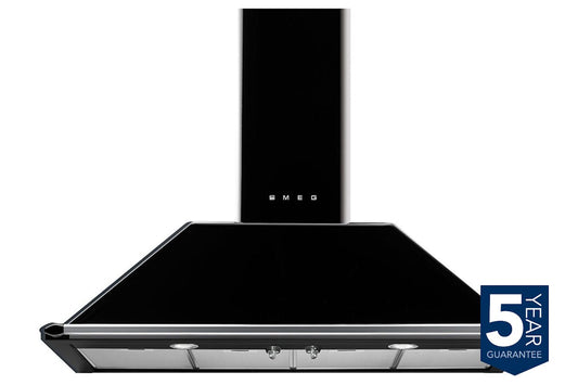 Smeg 110cm Victoria Aesthetic Chimney Cooker Hood | KT110BLE | Black