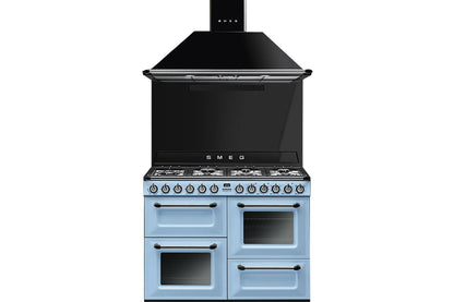 Smeg 110cm Victoria Aesthetic Chimney Cooker Hood | KT110BLE | Black