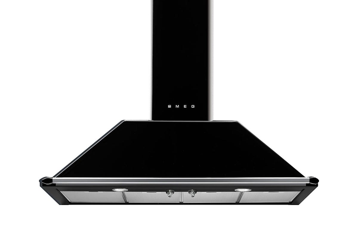 Smeg 110cm Victoria Aesthetic Chimney Cooker Hood | KT110BLE | Black