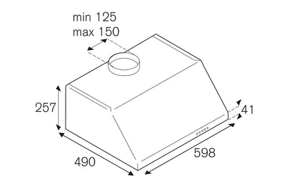 Bertazzoni 60cm Professional Series Undermount Cooker Hood | KU60PRO1XA | Stainless Steel