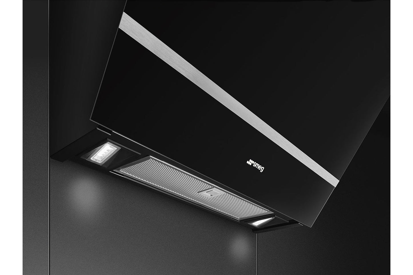 Smeg 60cm Universal Chimney Hood | KV26N | Black