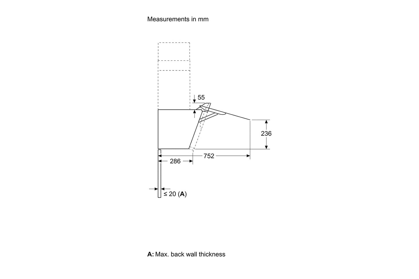Siemens iQ300 Wall Mounted 80cm Cooker Hood | LC87KFN60B