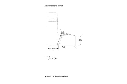 Siemens iQ300 Wall Mounted 80cm Cooker Hood | LC87KFN60B