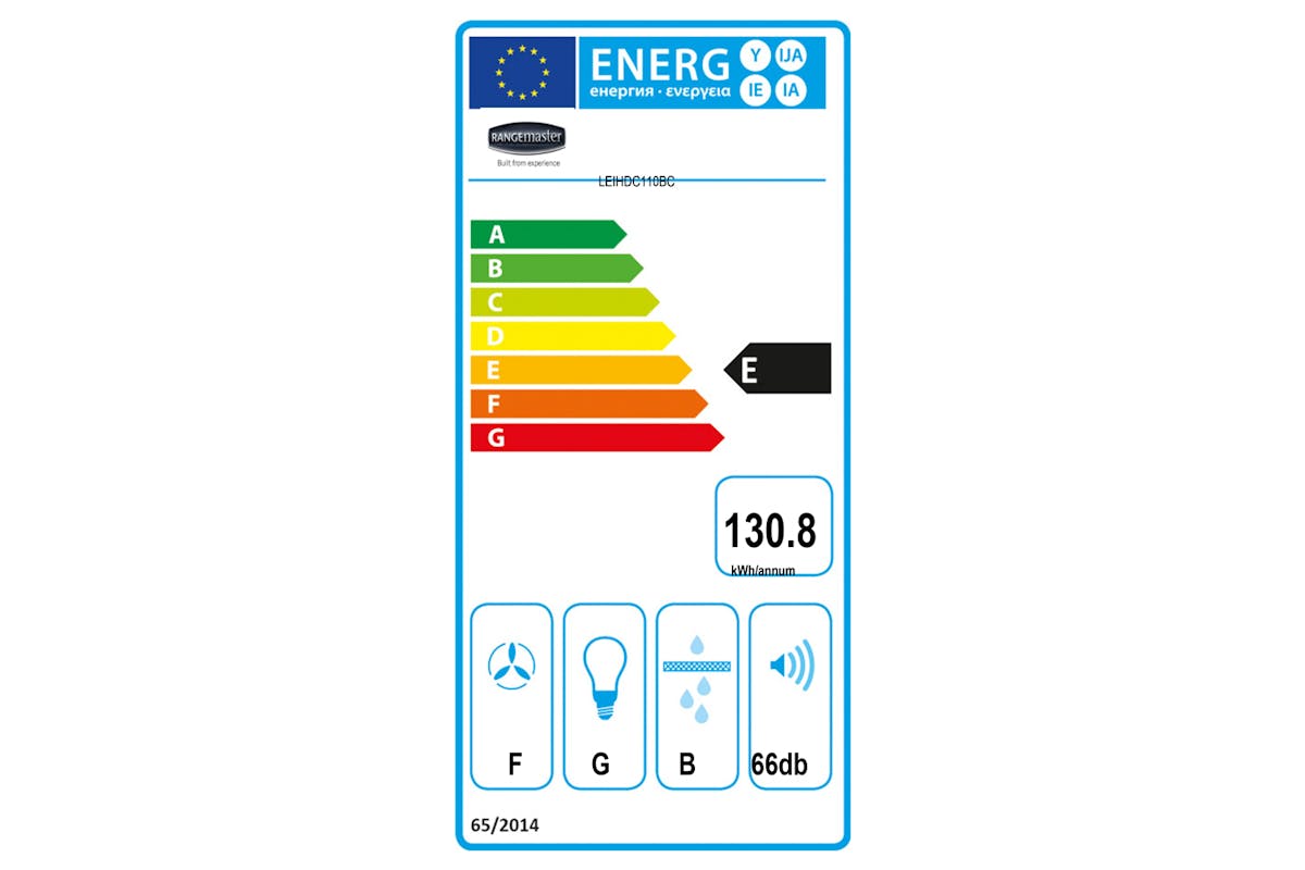 Rangemaster 110cm Chimney Hood | LEIHDC110BC | Black