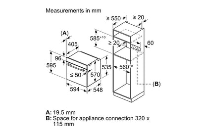 Neff N 50 Built-in Single Oven | B1ACE4AG3B | Graphite Grey