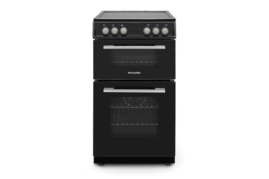 Montpellier 50cm Freestanding Double Electric Cooker | MDOC50FK | Black