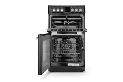 Montpellier 50cm Freestanding Double Electric Cooker | MDOC50FK | Black