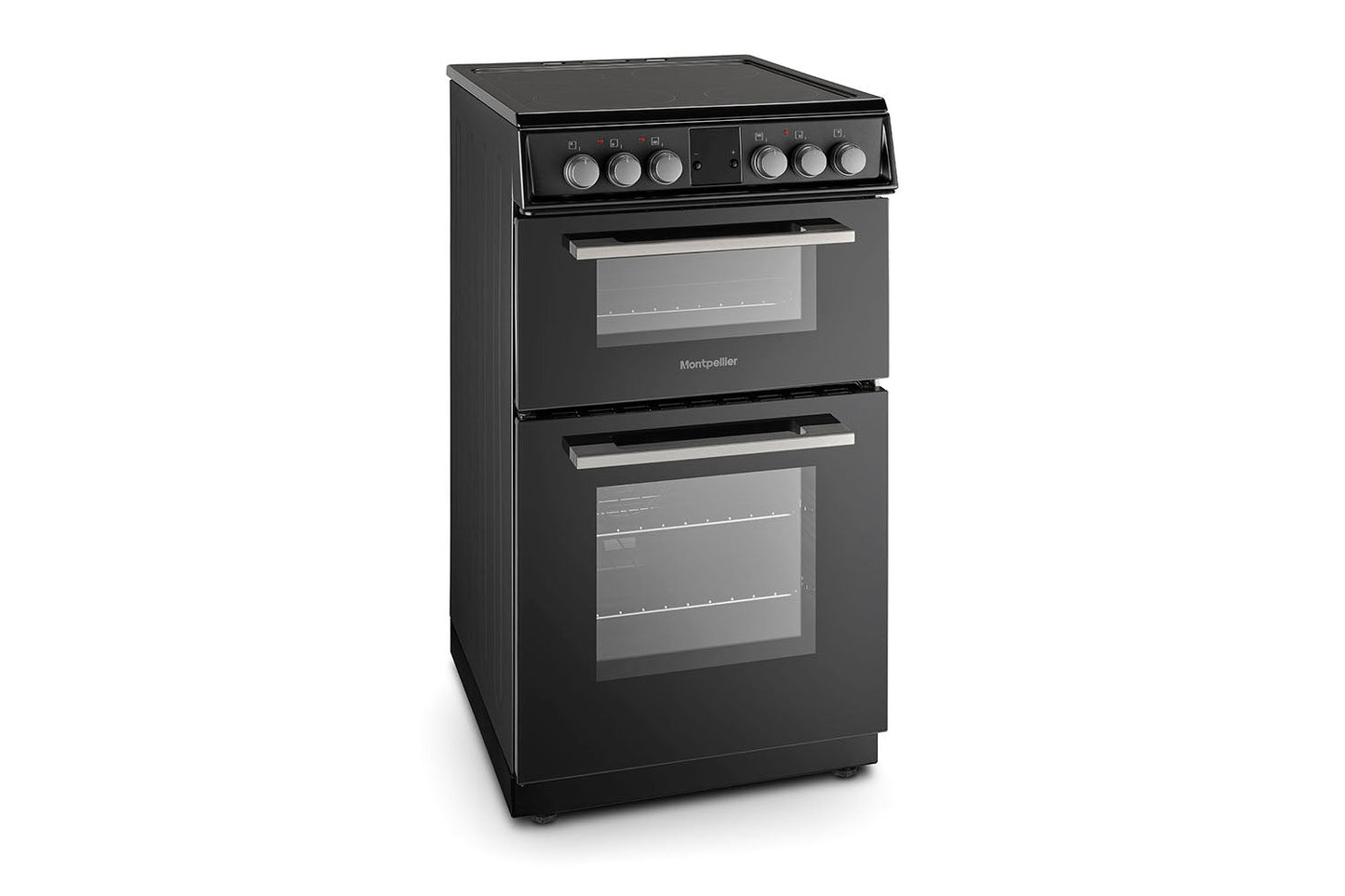 Montpellier 50cm Freestanding Double Electric Cooker | MDOC50FK | Black