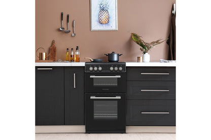 Montpellier 50cm Freestanding Double Electric Cooker | MDOC50FK | Black
