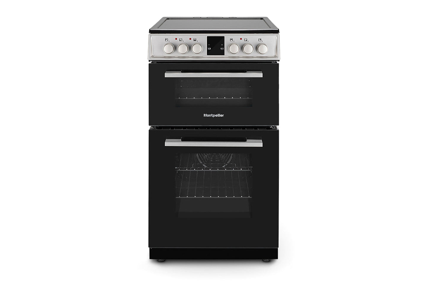 Montpellier 50cm Freestanding Double Electric Cooker | MDOC50FS | Silver