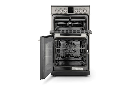 Montpellier 50cm Freestanding Double Electric Cooker | MDOC50FS | Silver