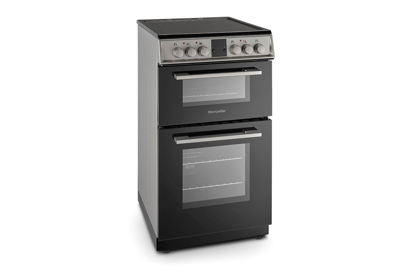 Montpellier 50cm Freestanding Double Electric Cooker | MDOC50FS | Silver