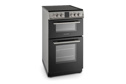 Montpellier 50cm Freestanding Double Electric Cooker | MDOC50FS | Silver