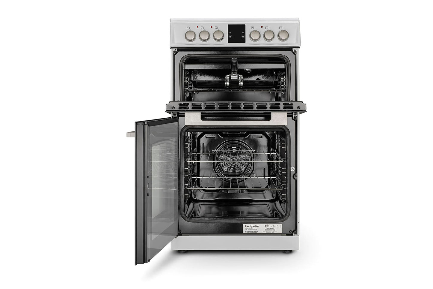 Montpellier 50cm Freestanding Double Electric Cooker | MDOC50FW | White