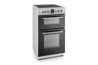Montpellier 50cm Freestanding Double Electric Cooker | MDOC50FW | White