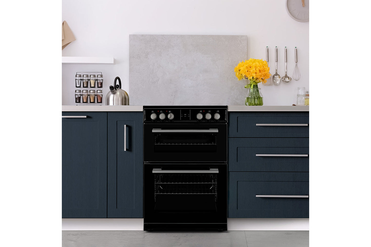 Montpellier 60cm Double Electric Cooker | MDOC60FK | Black