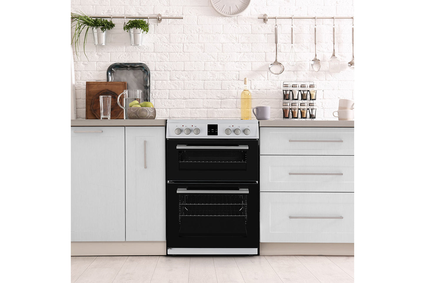Montpellier 60cm Double Electric Cooker | MDOC60FW | White