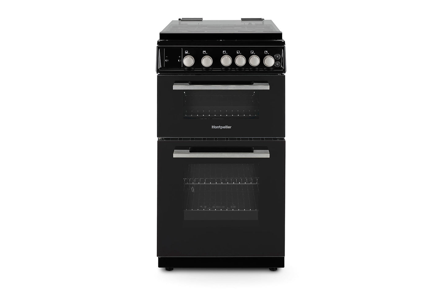 Montpellier 50cm Freestanding Double Gas Cooker | MDOG50LK | Black