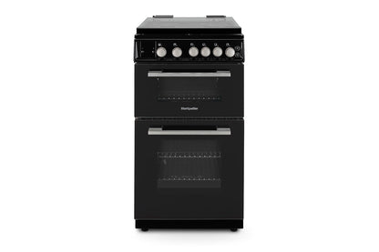 Montpellier 50cm Freestanding Double Gas Cooker | MDOG50LK | Black