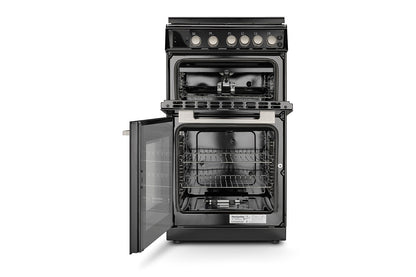 Montpellier 50cm Freestanding Double Gas Cooker | MDOG50LK | Black