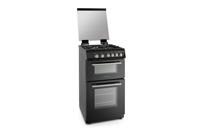 Montpellier 50cm Freestanding Double Gas Cooker | MDOG50LK | Black