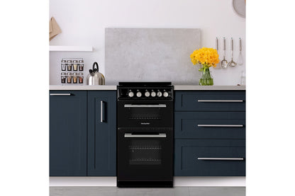 Montpellier 50cm Freestanding Double Gas Cooker | MDOG50LK | Black